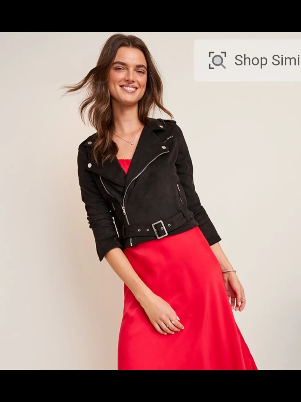 Francesca's Collections Stoosh Black Suede Cropped Moto Jacket NWT - Picture 1 of 6